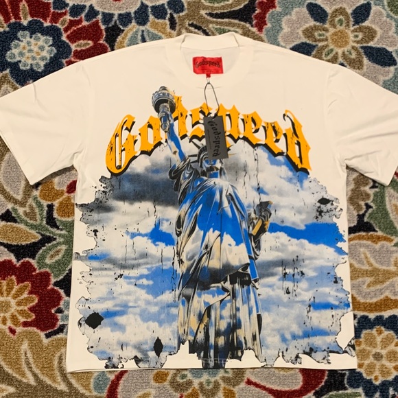 Godspeed White and Blue Graphic Tee